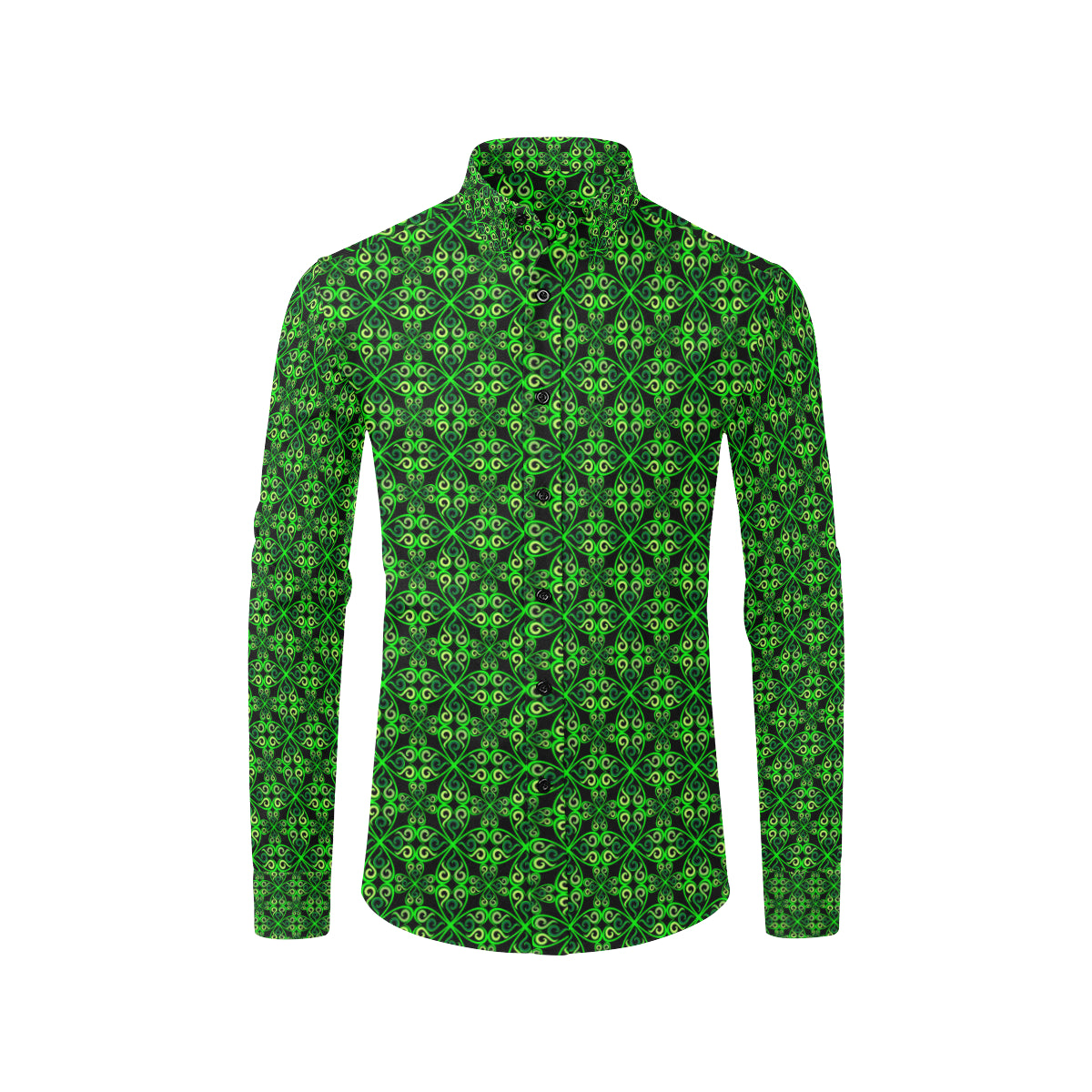 Celtic Green Neon Design Men's Long Sleeve Shirt