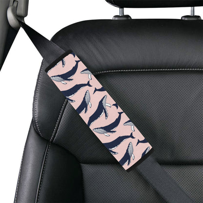 Humpback Whale Pattern Print Design 02 Car Seat Belt Cover