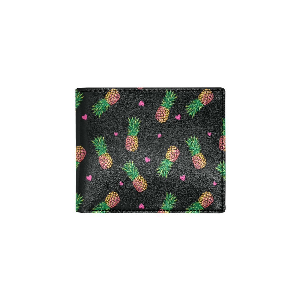 Neon Pineapple Pattern Print Design A04 Men's ID Card Wallet