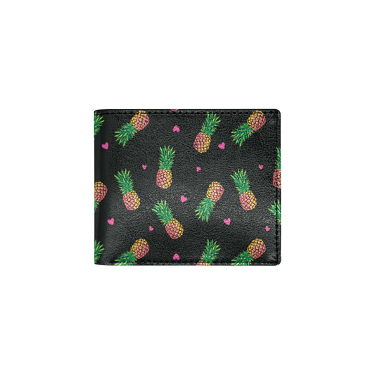 Neon Pineapple Pattern Print Design A04 Men's ID Card Wallet