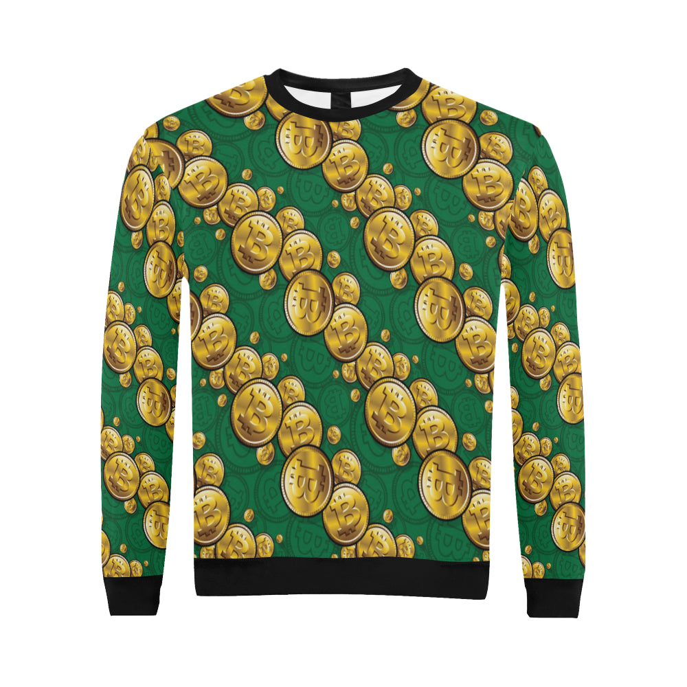 Bitcoin Pattern Print Design DO02 Men Long Sleeve Sweatshirt