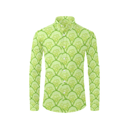 Cucumber Pattern Print Design CC04 Men's Long Sleeve Shirt
