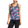 Neon Hibiscus Pattern Print Design HB016 Women's Racerback Tank Top