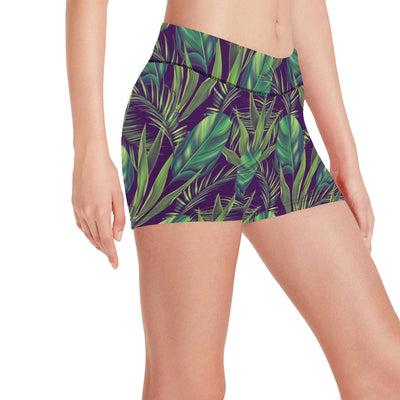 Palm Leaves Pattern Print Design PL03 Yoga Shorts