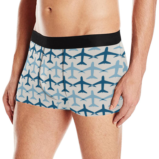 Airplane Pattern Print Design 04 Men's Boxer Briefs