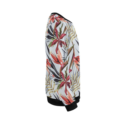 Tropical Flower Pattern Print Design TF021 Men Long Sleeve Sweatshirt