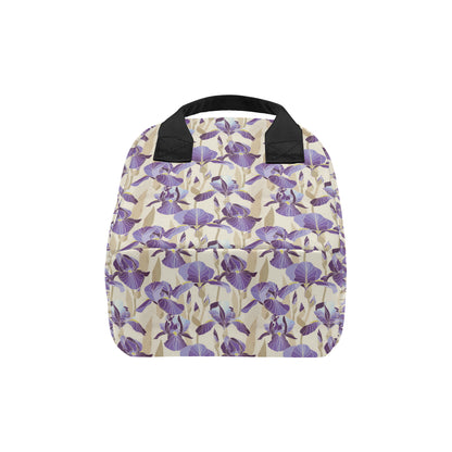 Iris Pattern Print Design IR02 Insulated Lunch Bag