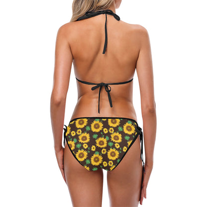 Sunflower Pattern Print Design SF01 Bikini