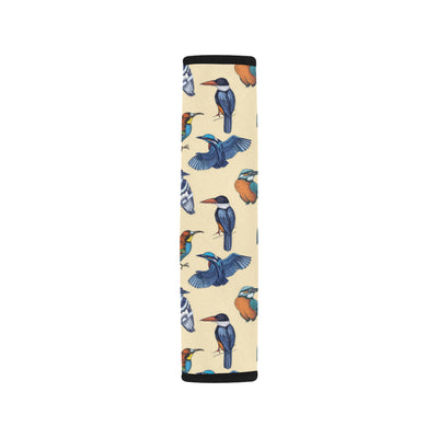 Kingfisher Bird Pattern Print Design 04 Car Seat Belt Cover