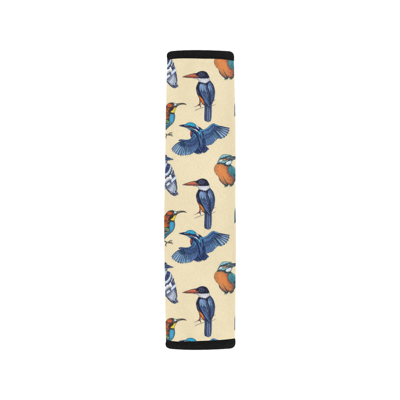 Kingfisher Bird Pattern Print Design 04 Car Seat Belt Cover