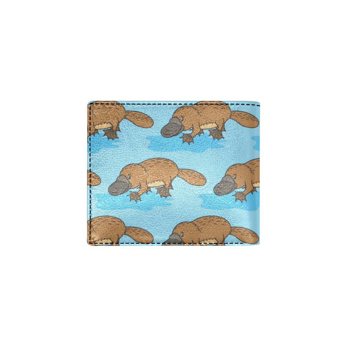 Platypus Pattern Print Design A02 Men's ID Card Wallet