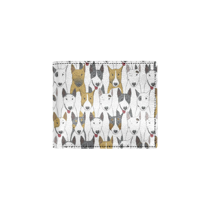 Bull Terriers Pattern Print Design 03 Men's ID Card Wallet