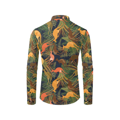 Kangaroos Pattern Print Design 07 Men's Long Sleeve Shirt