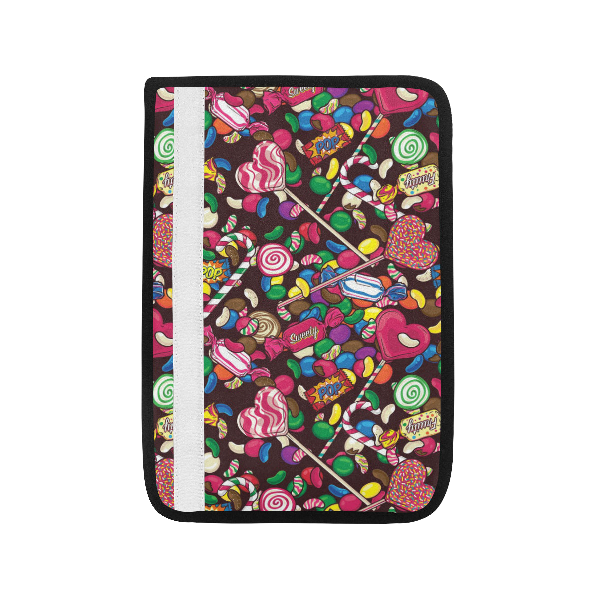 Candy Pattern Print Design CA02 Car Seat Belt Cover