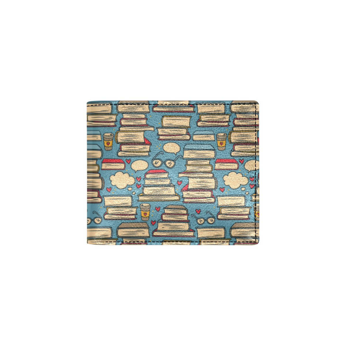 Book Pattern Print Design 03 Men's ID Card Wallet