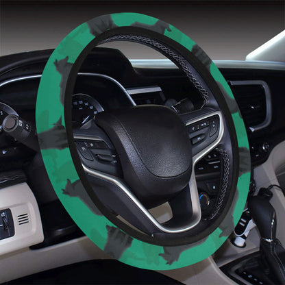 Belgian Sheepdog Pattern Print Design 01 Steering Wheel Cover with Elastic Edge