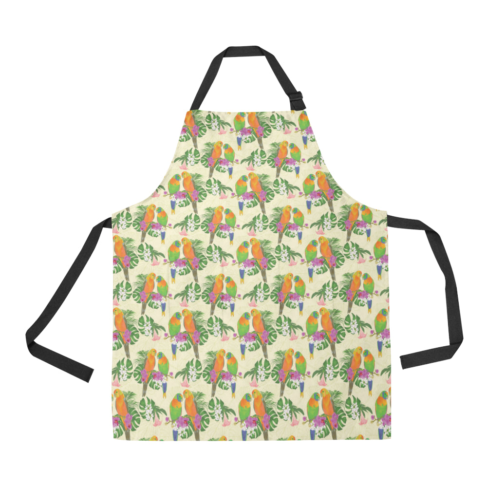 Conures Pattern Print Design 02 Apron with Pocket