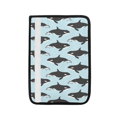 Killer Whale Pattern Print Design 01 Car Seat Belt Cover