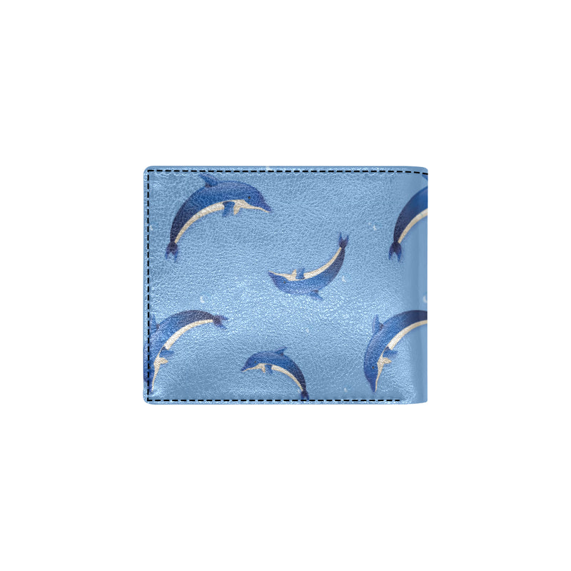 Dolphin Blue Print Men's ID Card Wallet