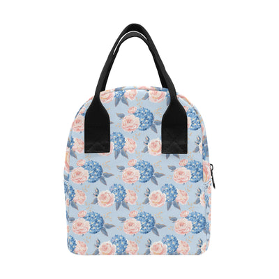 Hydrangea Pattern Print Design HD06 Insulated Lunch Bag