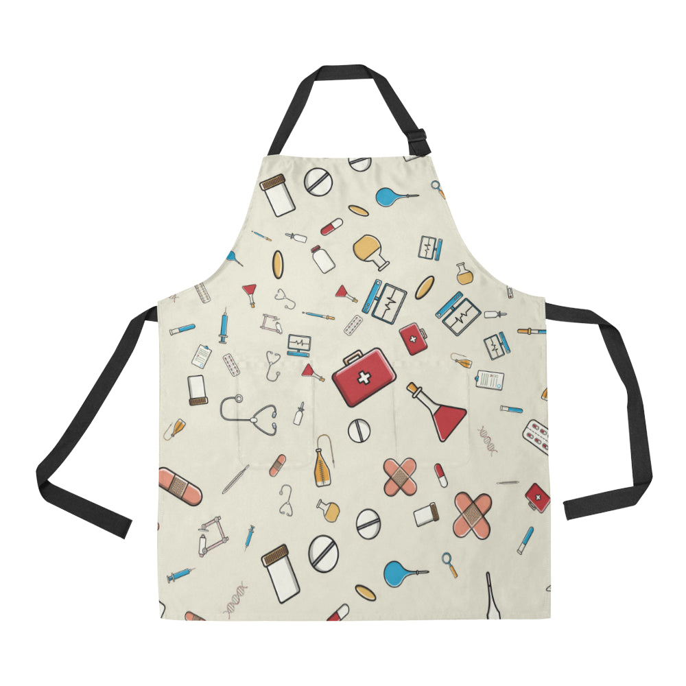 Nurse Pattern Print Design A04 Apron with Pocket