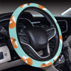 Fox Design Snow Print Pattern Steering Wheel Cover with Elastic Edge