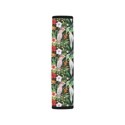 Tropical Flower Pattern Print Design TF03 Car Seat Belt Cover