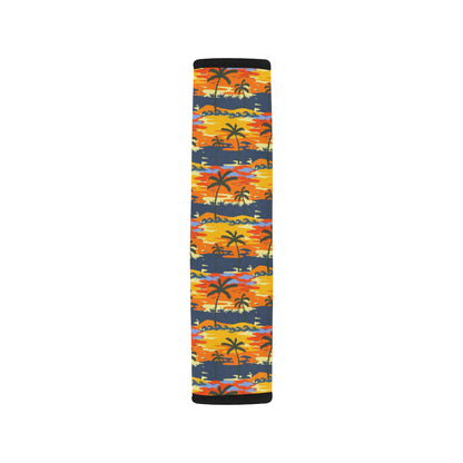 Palm Tree Pattern Print Design PT010 Car Seat Belt Cover