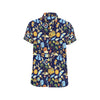 Beach Themed Pattern Print Design 04 Men's Short Sleeve Button Up Shirt