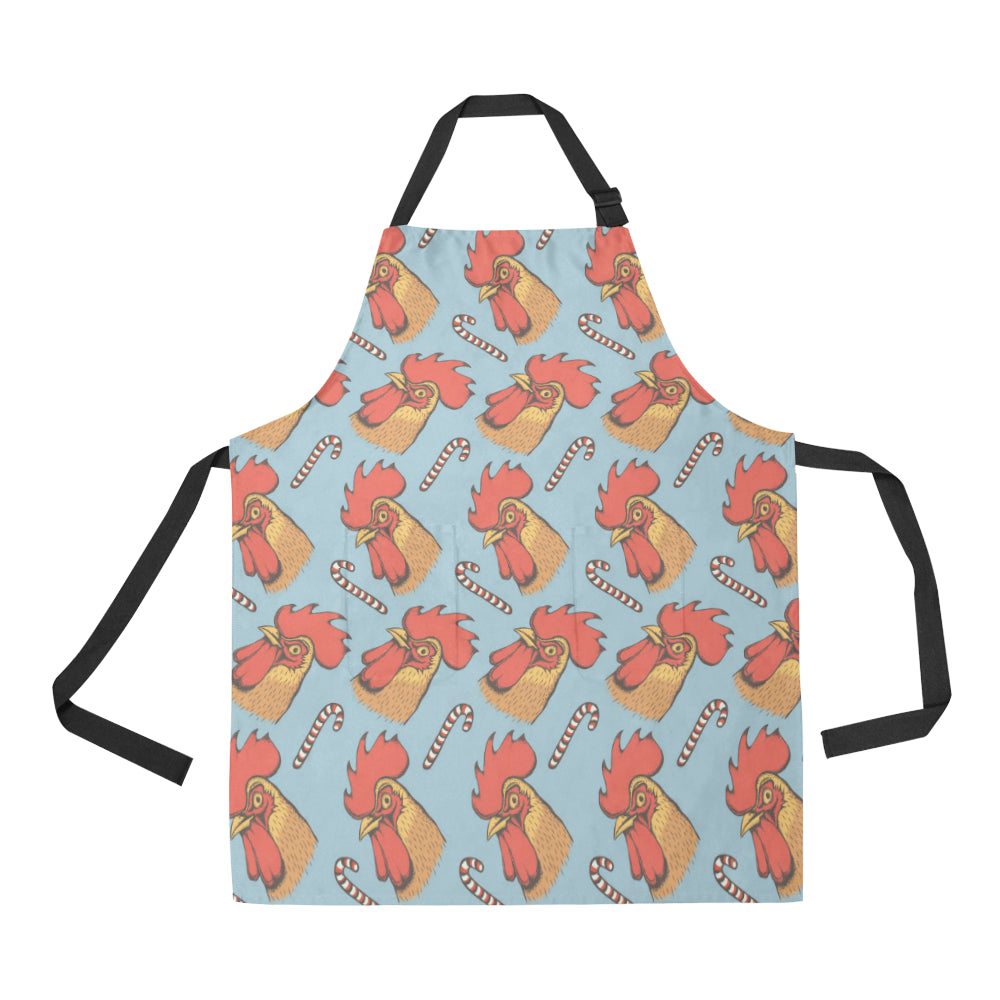 Rooster Pattern Print Design A05 Apron with Pocket