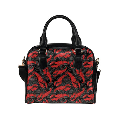 Lobster Pattern Print Design 04 Shoulder Handbag