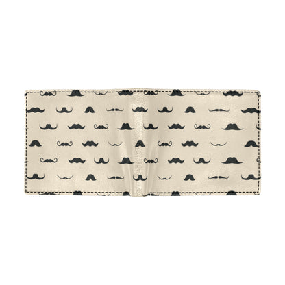 Mustache Pattern Print Design A03 Men's ID Card Wallet