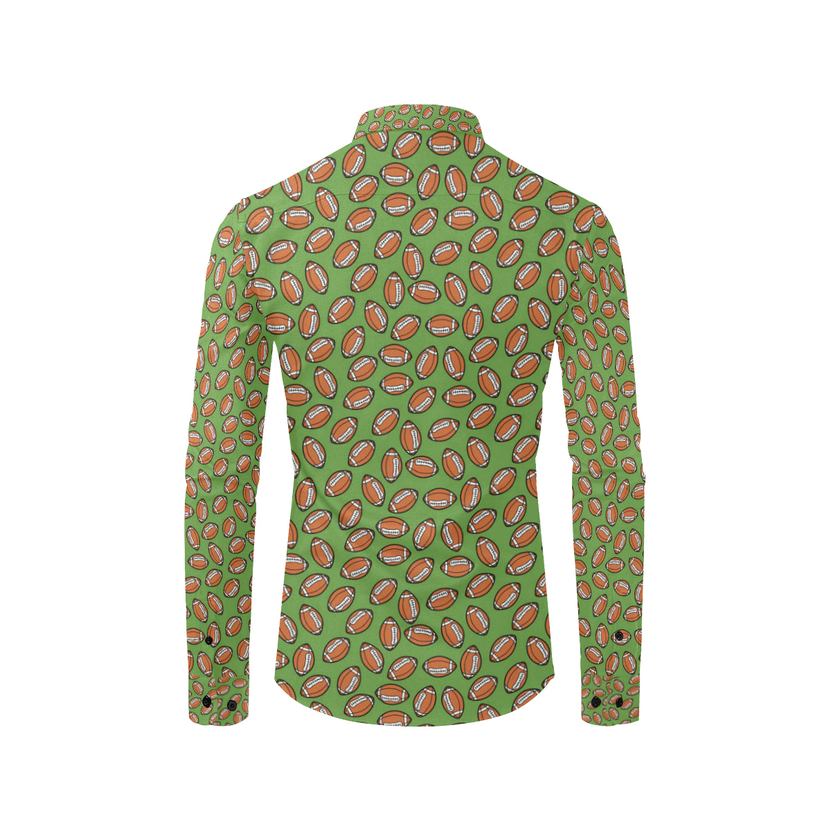 American Football on Green Design Men's Long Sleeve Shirt
