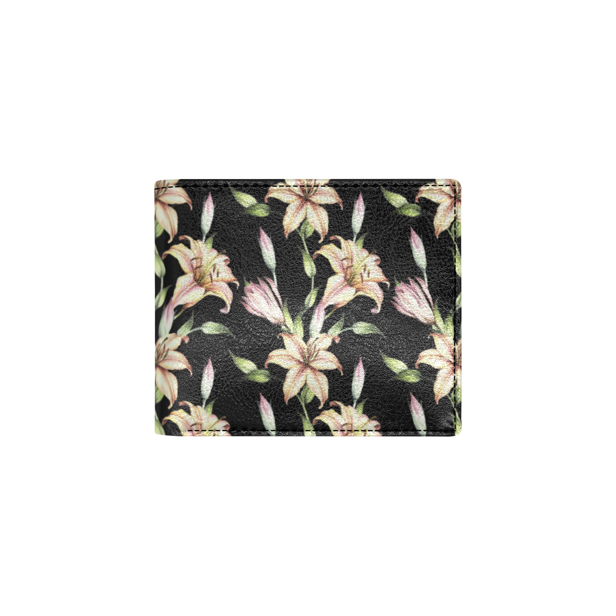 Lily Pattern Print Design LY05 Men's ID Card Wallet