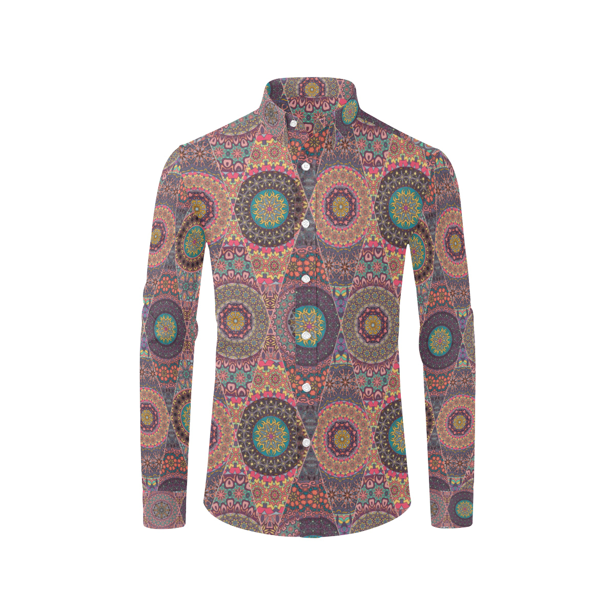 Bohemian Pattern Print Design 07 Men's Long Sleeve Shirt