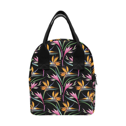 Tropical Flower Pattern Print Design TF017 Insulated Lunch Bag