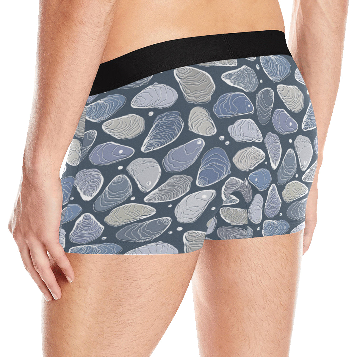 Oyster Pattern Print Design 02 Men's Boxer Briefs