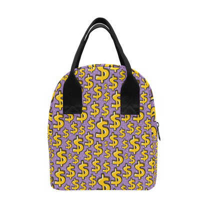 Dollar Pattern Print Design DO01 Insulated Lunch Bag