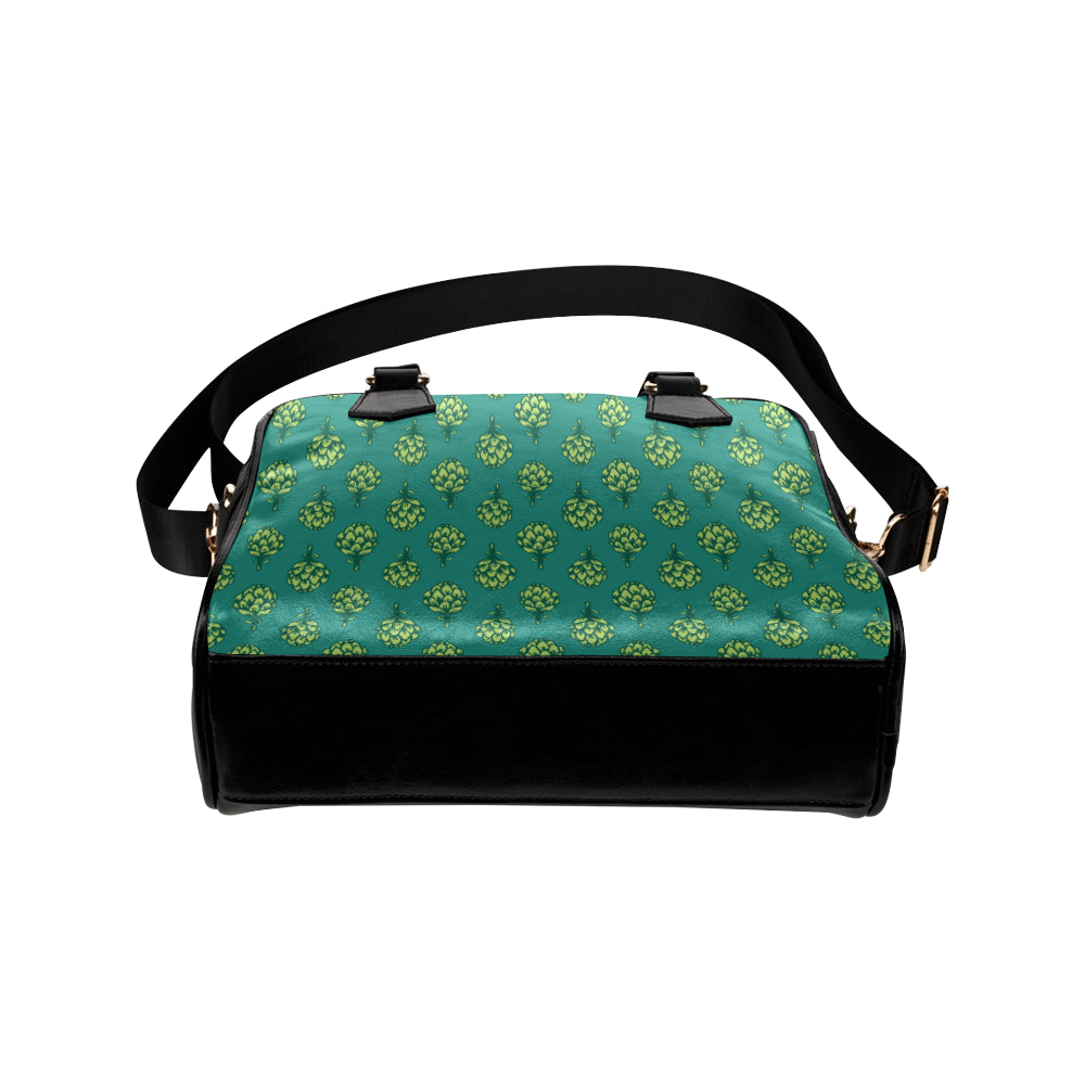 Artichoke Pattern Print Design 04 Shoulder Handbag