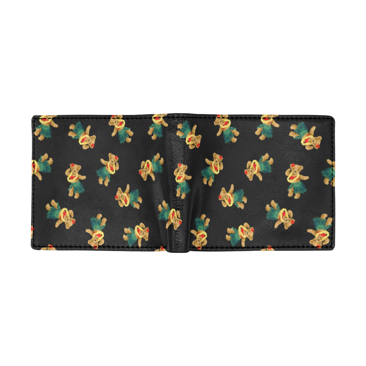 Hula Bear Pattern Print Design 06 Men's ID Card Wallet