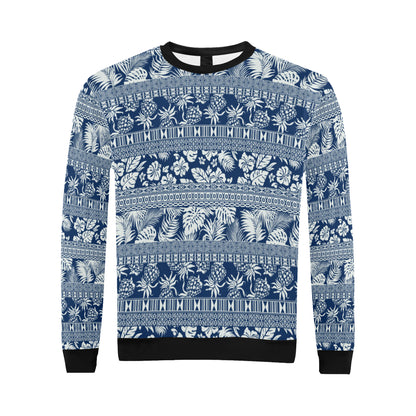 Hawaiian Themed Pattern Print Design H020 Men Long Sleeve Sweatshirt
