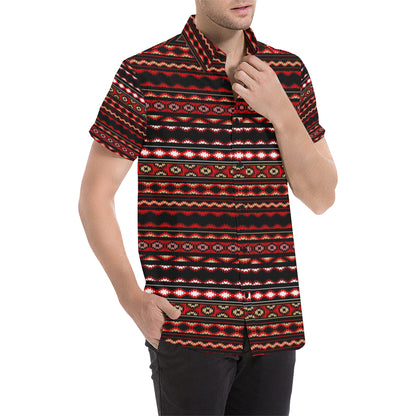 Southwestern Themed Men's Short Sleeve Button Up Shirt