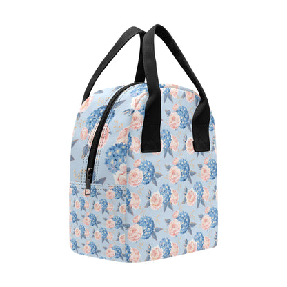 Hydrangea Pattern Print Design HD06 Insulated Lunch Bag