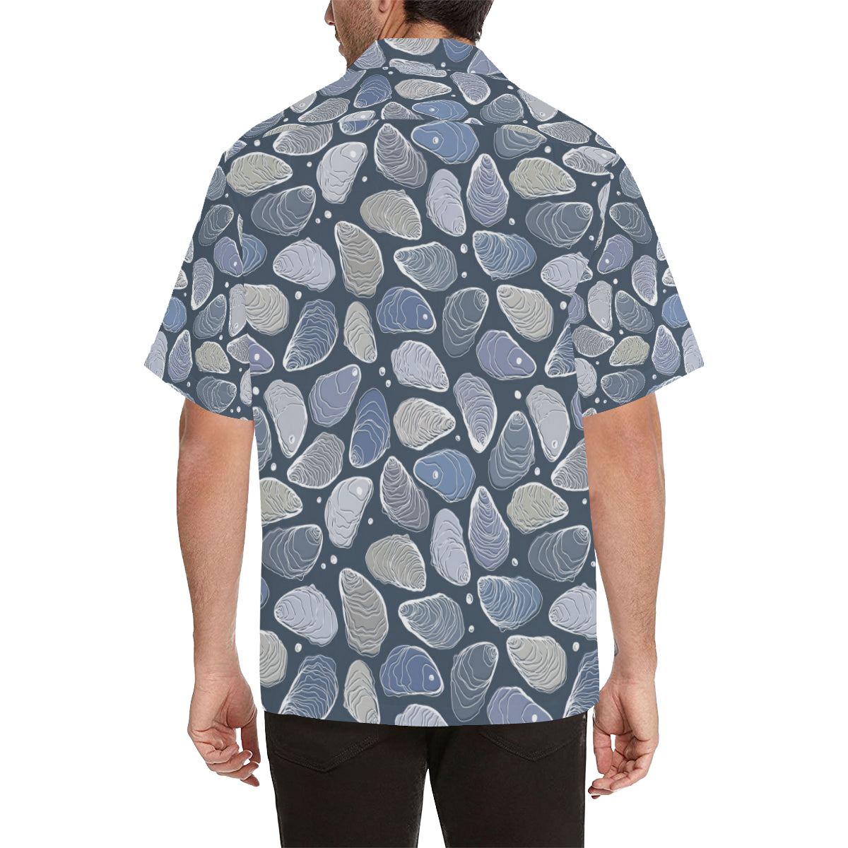 Oyster Pattern Print Design 02 Men's Hawaiian Shirt