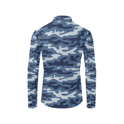 Jean Camouflage Pattern Print Design 05 Men's Long Sleeve Shirt