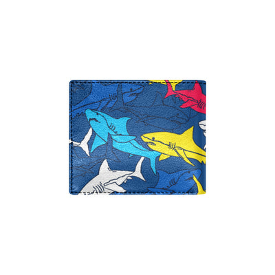 Shark Color Pattern Men's ID Card Wallet