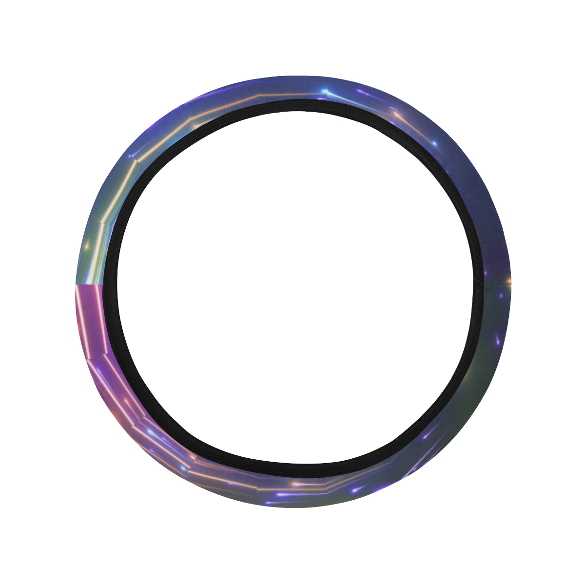 Celestial Rainbow Speed Light Steering Wheel Cover with Elastic Edge