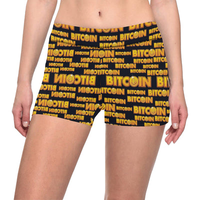 Bitcoin Pattern Print Design DO03 Yoga Shorts