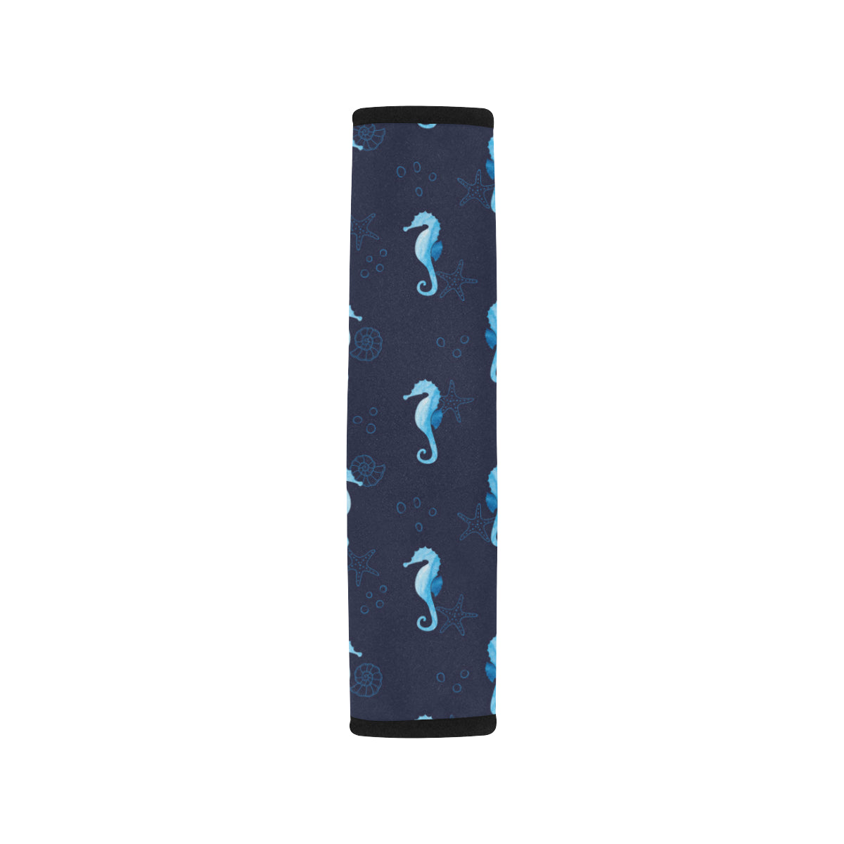 SeaHorse Blue neon Pattern Print Design 03 Car Seat Belt Cover