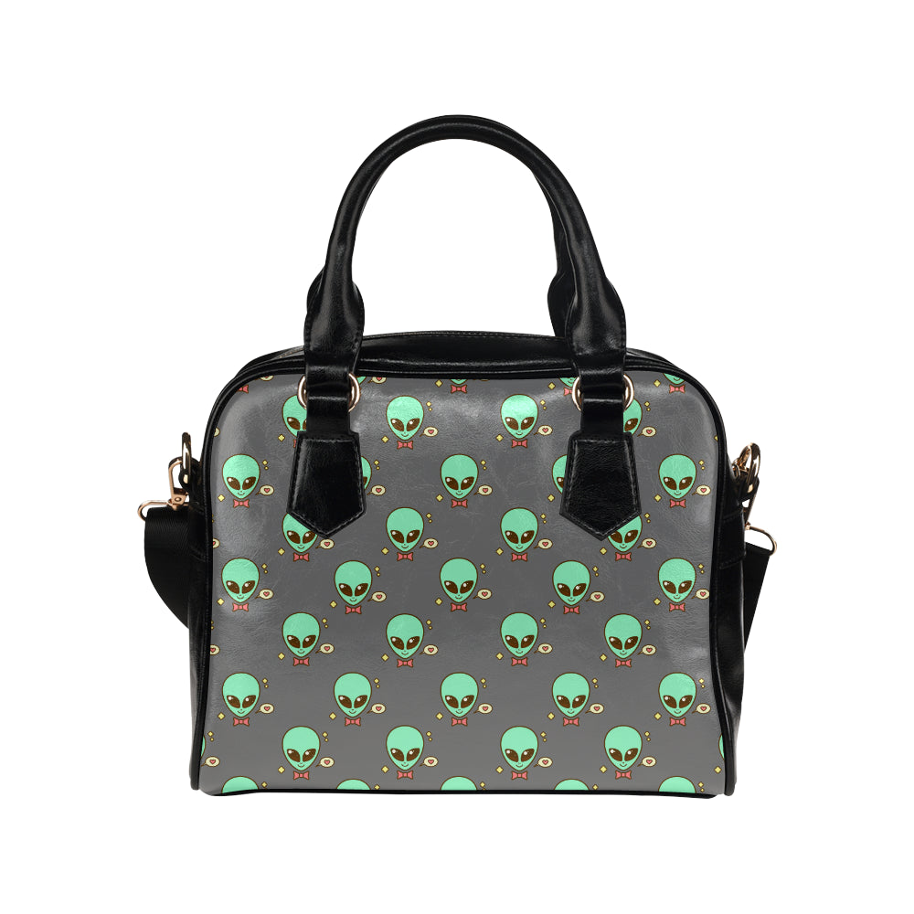Alien Pattern Print Design 02 Shoulder Handbag